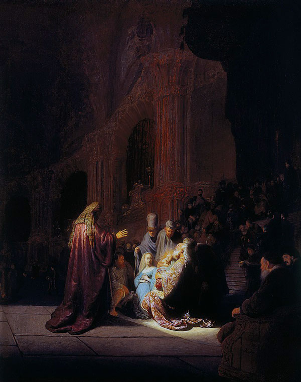 El canto de alabanza de Simeón, de Rembrandt